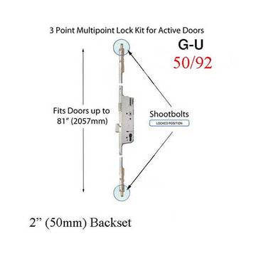 ACTIVE PELLA / G-U 3-POINT MULTIPOINT LOCK KIT W/ SHOOTBOLTS 50/92